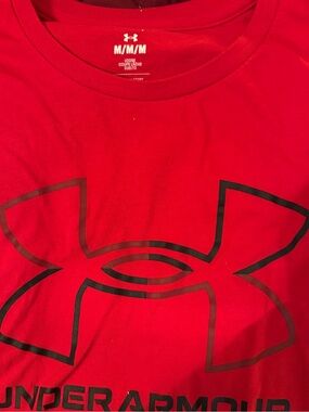 Under Armour Red Tee with Black Logo